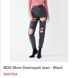 BDG Black ripped mom jeans